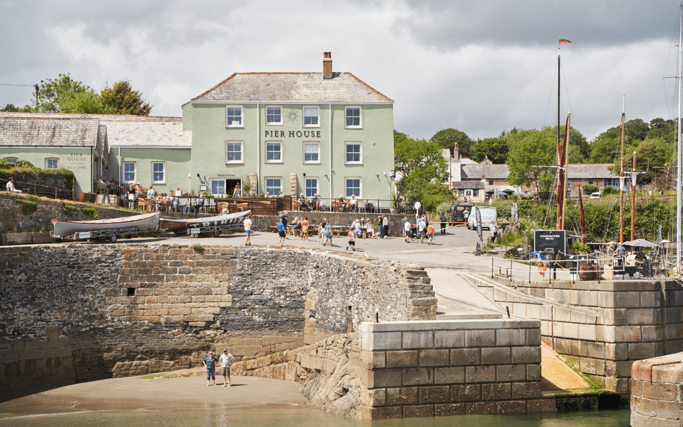 Exterior of Pier House from harbour